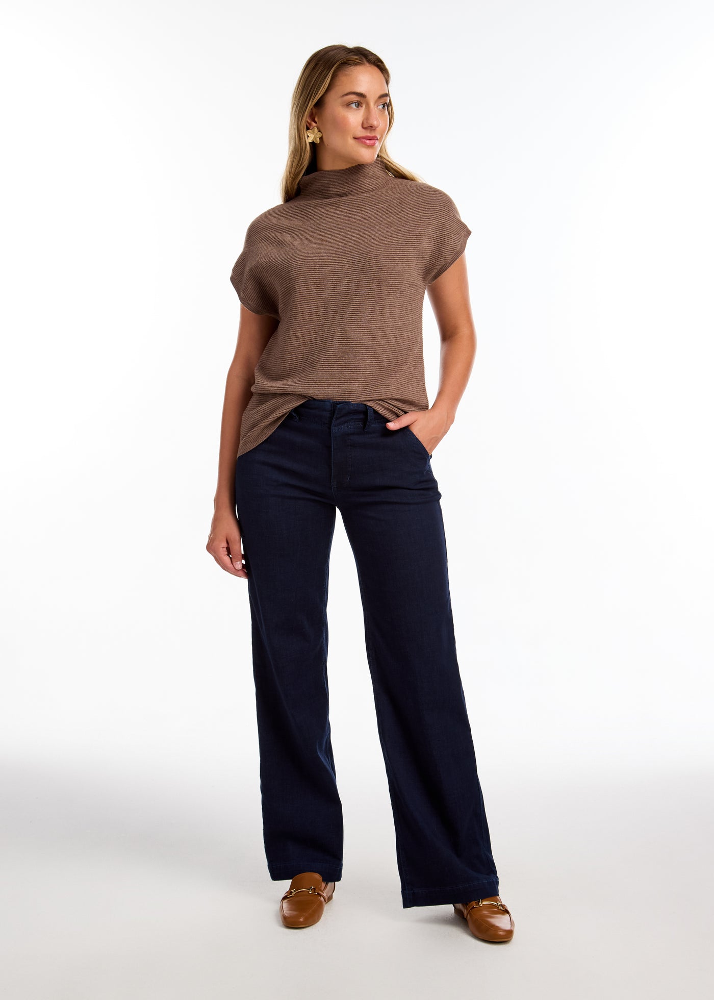 Ottoman Cap Sleeve Sweater French Dressing Jeans