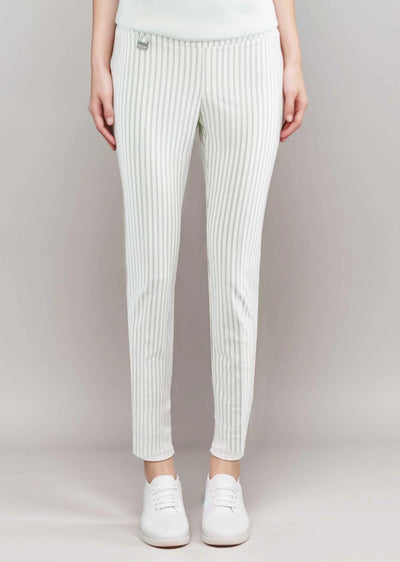 Double Pinstripe Slim Ankle Pant 28" Lisette L