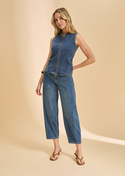 Button Up Vest French Dressing Jeans