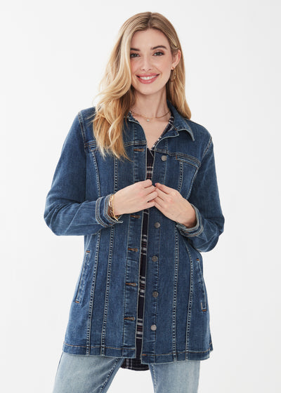 French Dressing Jeans Long Denim Jacket 