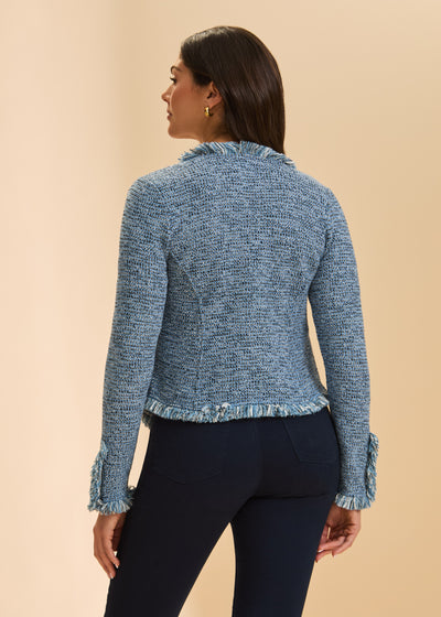 Deconstructed Knit Tweet Jacket French Dressing Jeans