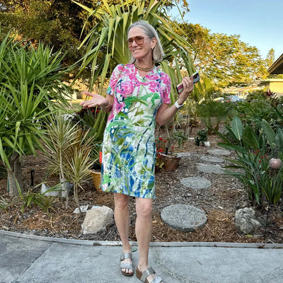 Knee Length V-Neck Dress Claire Desjardins
