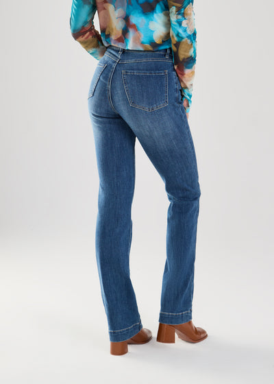 Olivia Pintuck Bootleg French Dressing Jeans