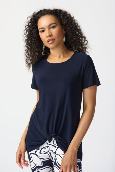 Joseph Ribkoff Silky Knit Top with Knot Detail 