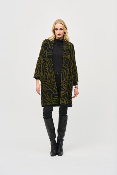 Embossed Jacquard Knit Cover Up Joseph Ribkoff