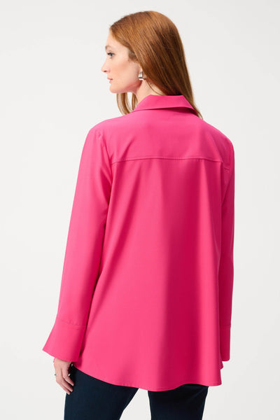 Woven Button-Down Blouse With Pockets - Dream Pants