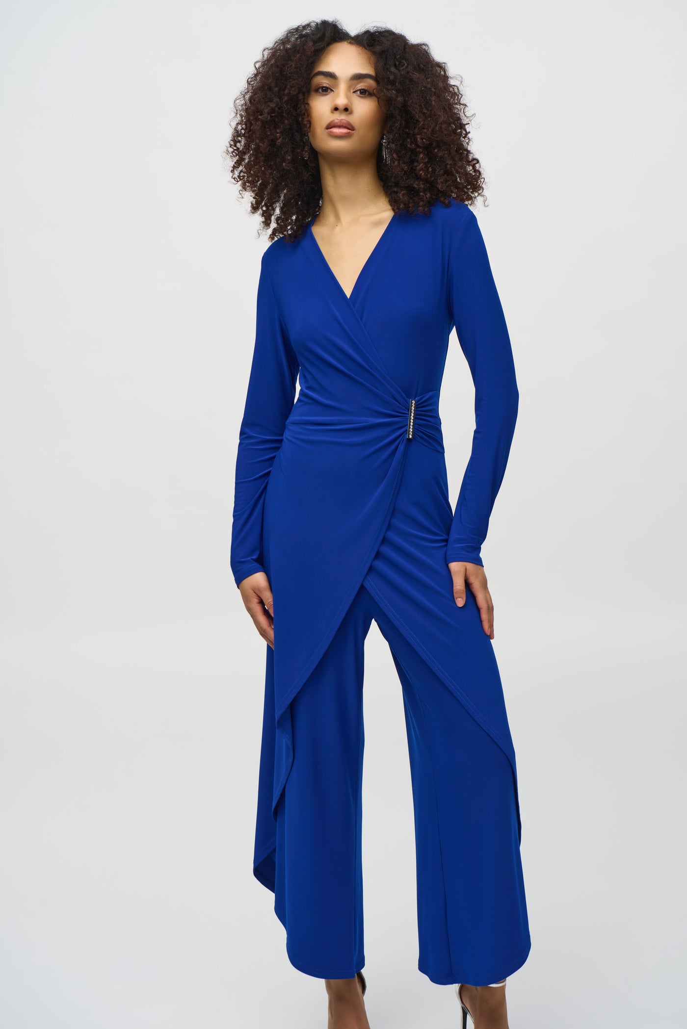 Silky Knit Wrap Culotte Jumpsuit Joseph Ribkoff