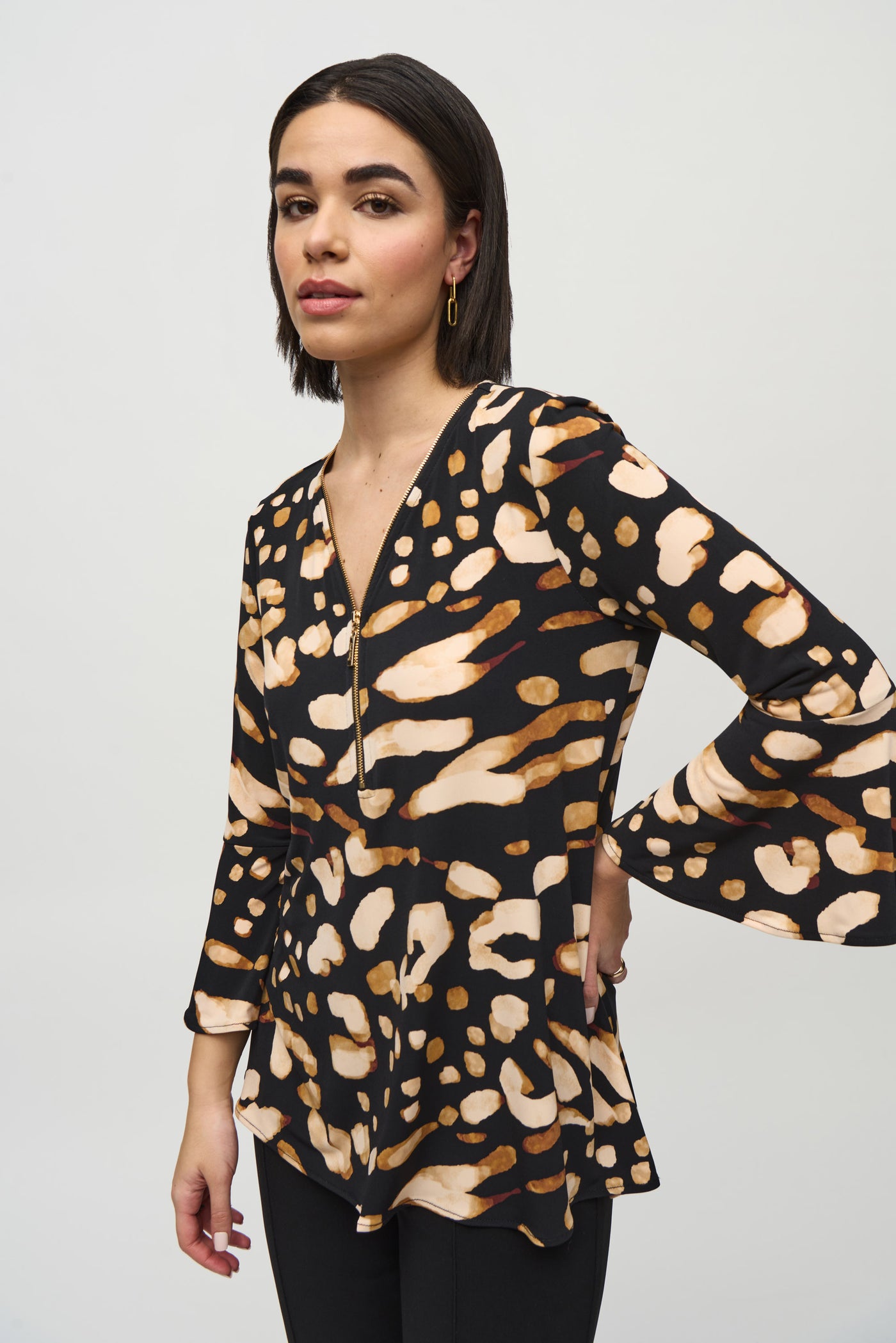 Silky Knit Animal Print Tunic Joseph Ribkoff