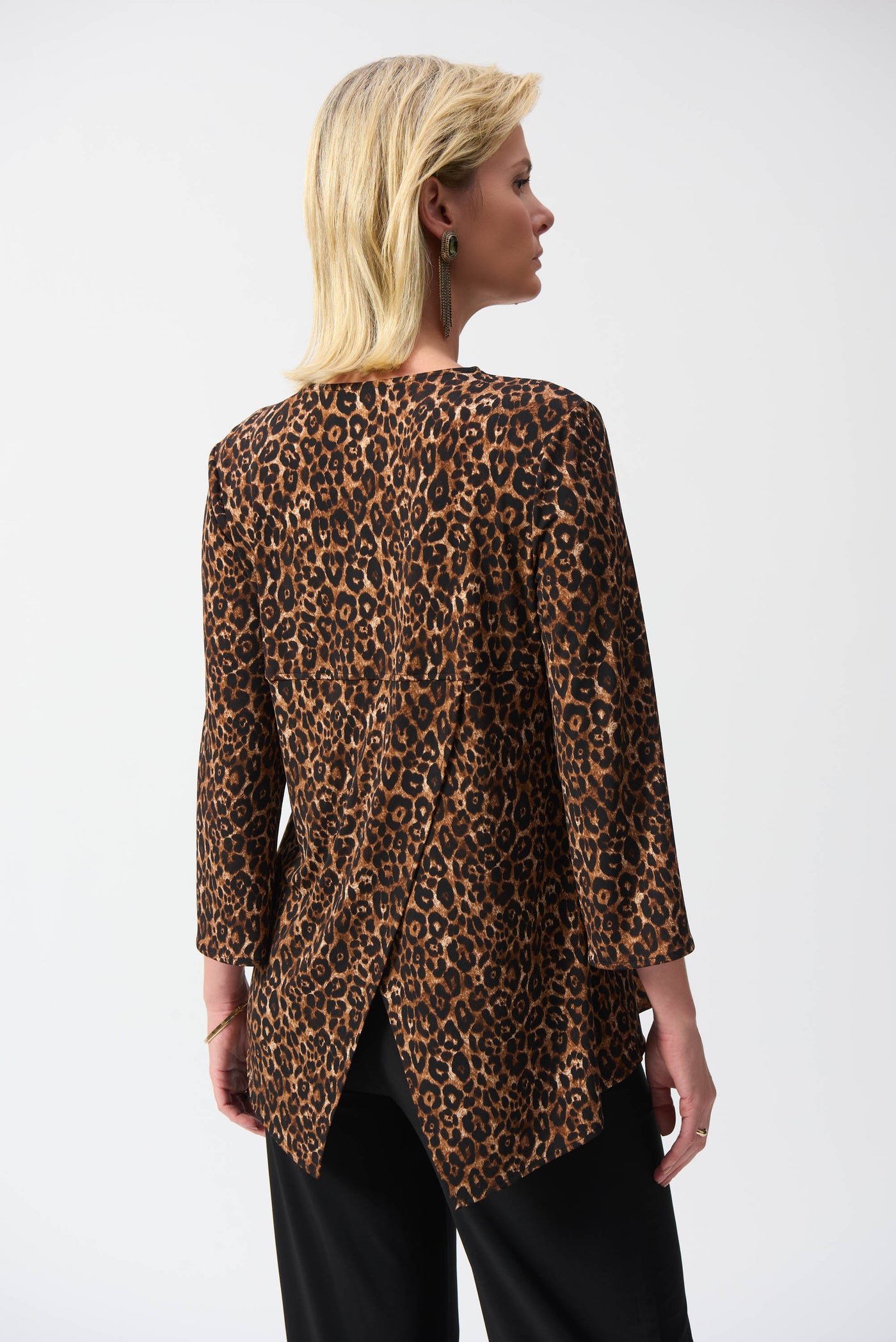 Silky Knit Animal Print Fit and Flare Tunic Joseph Ribkoff