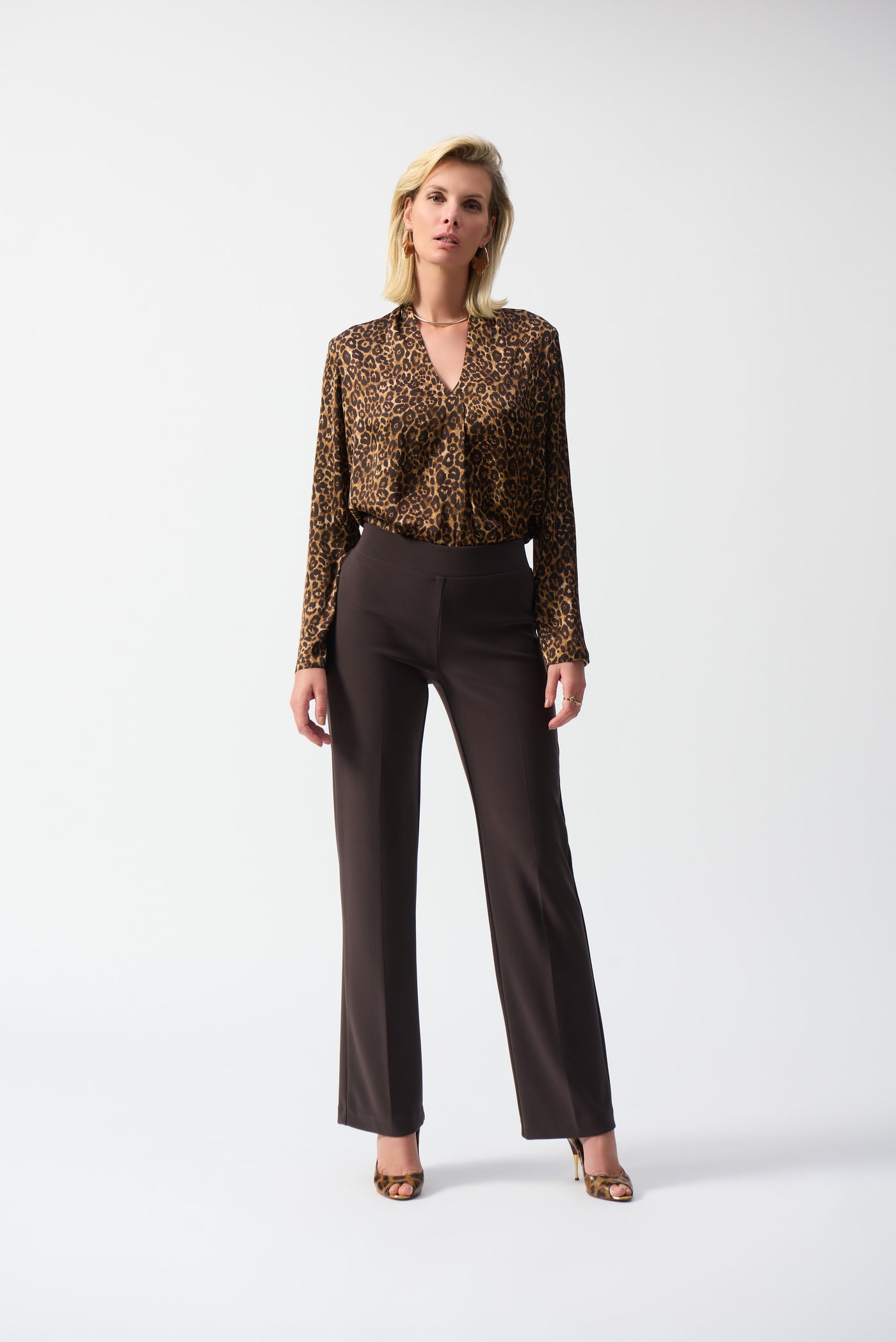 Satin Animal Print Top Joseph Ribkoff