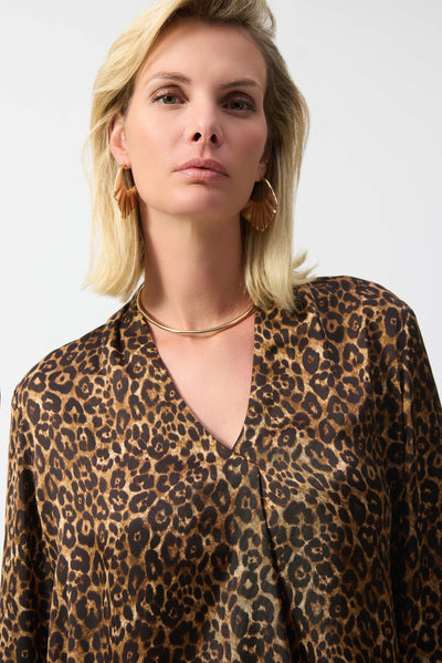 Satin Animal Print Top Joseph Ribkoff