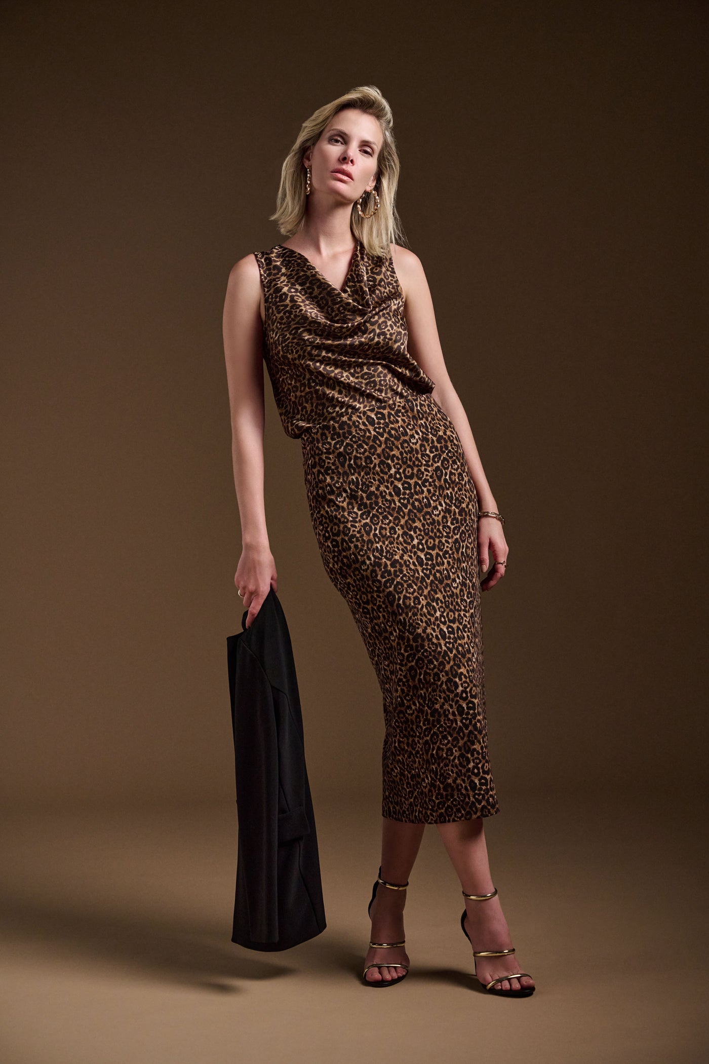 Satin Sleeveless Animal Print Top Joseph Ribkoff