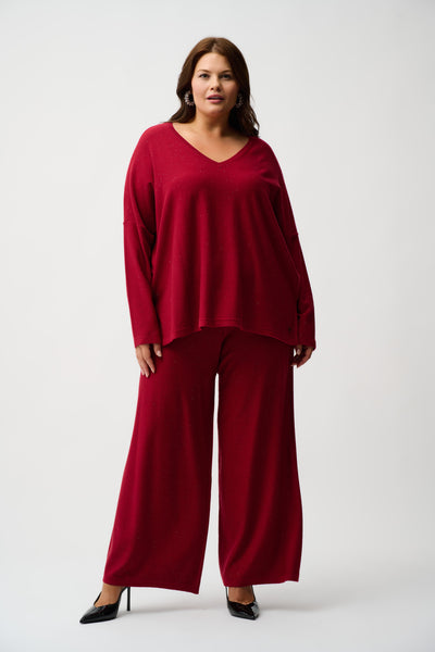 Sequined Sweater Knit Culotte Pants Joseph Ribkoff