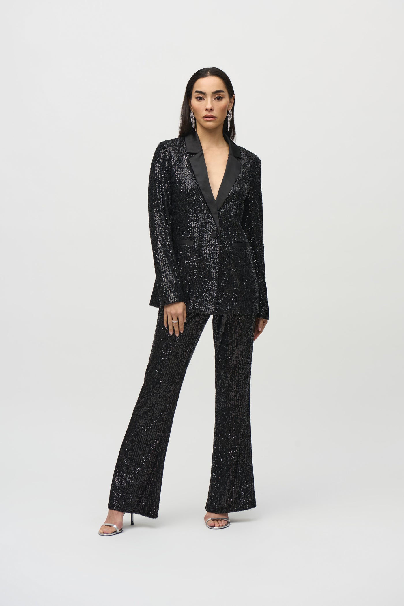 Sequins Flared Pull-On Pants Joseph Ribkoff