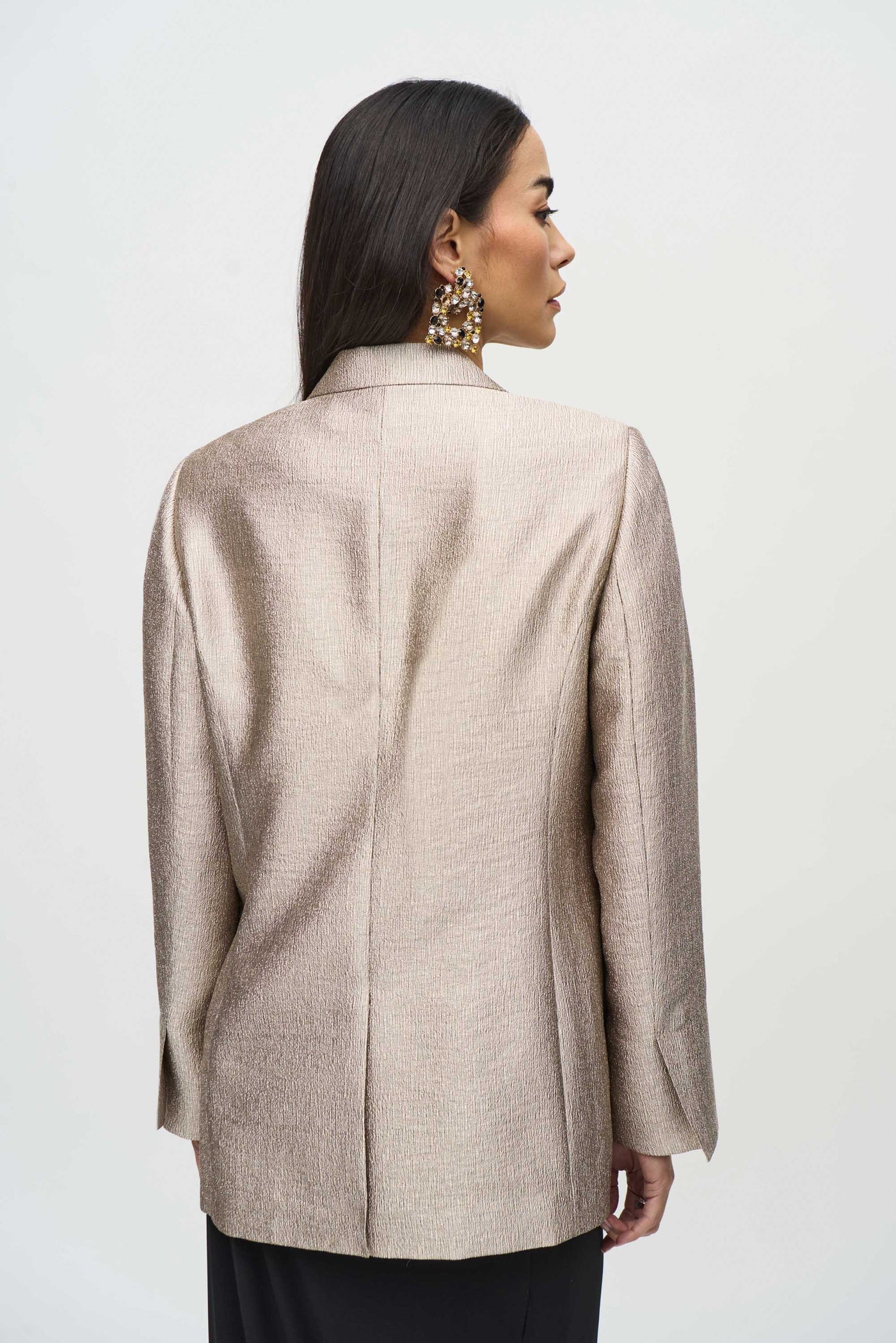 Woven Metallic Fitted Blazer Joseph Ribkoff