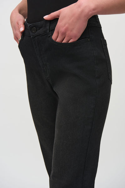 Classic Flared Denim Pants with Rhinestone Detail Joseph Ribkoff