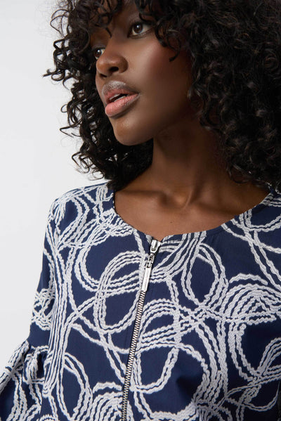 Abstract Jacquard Trapeze Jacket - Dream Pants