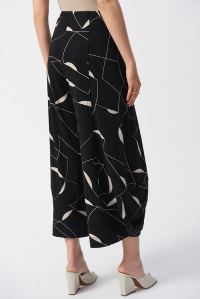 Silky Knit Geometric Print Culotte Pants Joseph Ribkoff