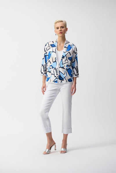 Seersucker Geometric Print Jacket - Dream Pants