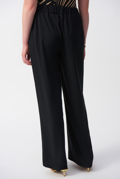 Textured Woven Wide-Leg Pants Joseph Ribkoff