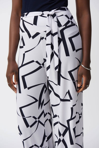 Silky Knit Geometric Wide Leg Pants - Dream Pants