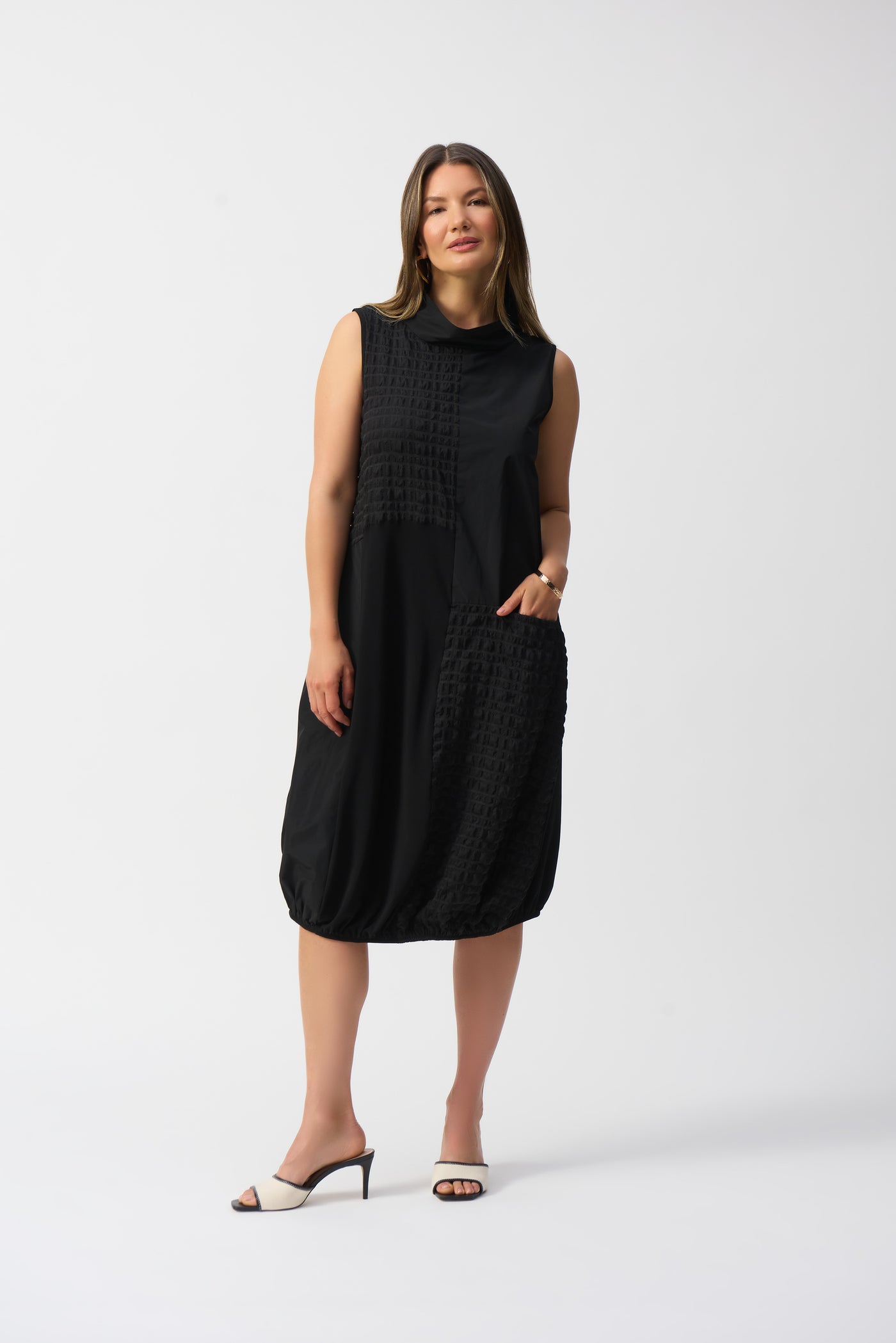 Bubble Jacquard Sleeveless Cocoon Dress Joseph Ribkoff