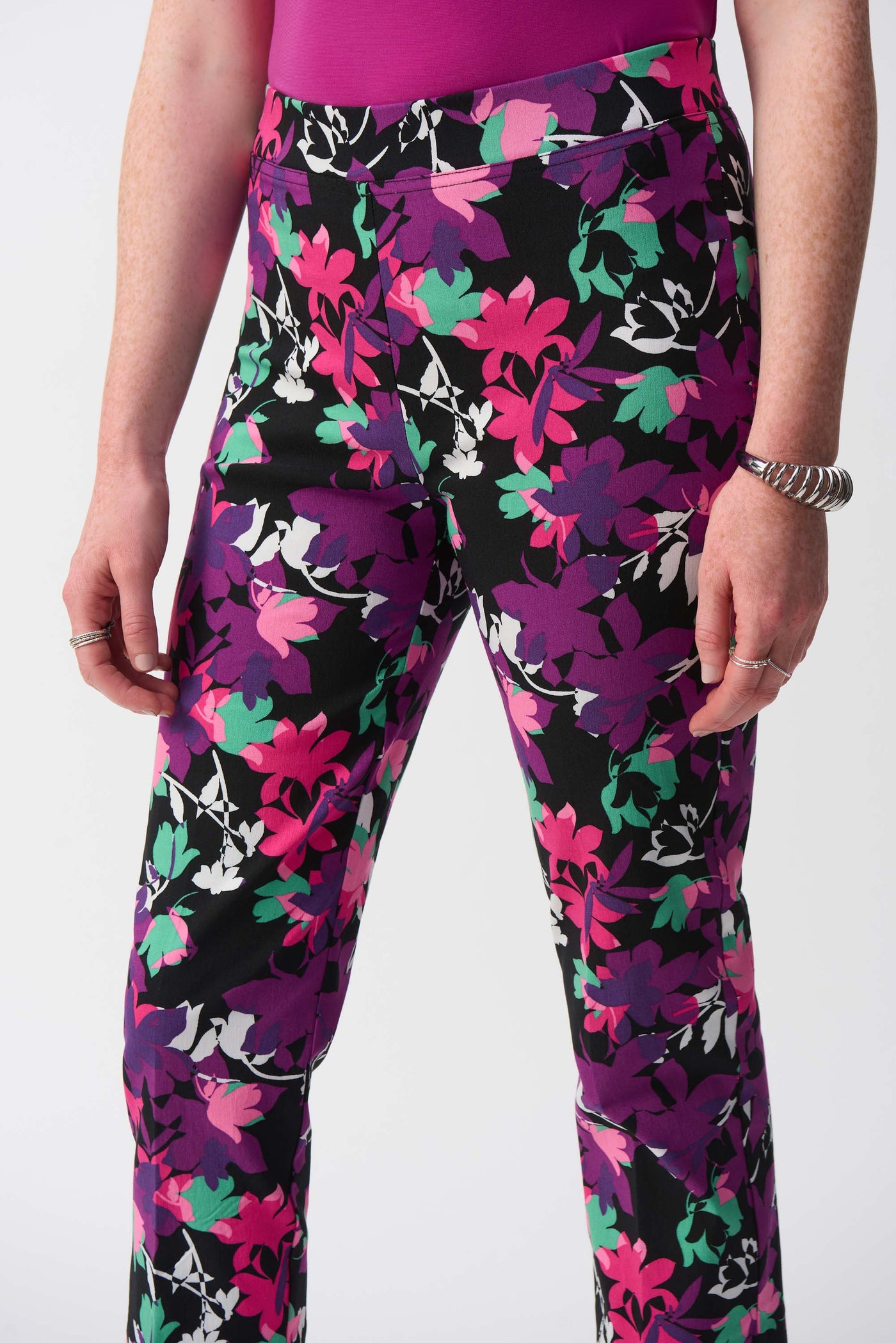 Millennium Floral Print Cropped Pants Joseph Ribkoff