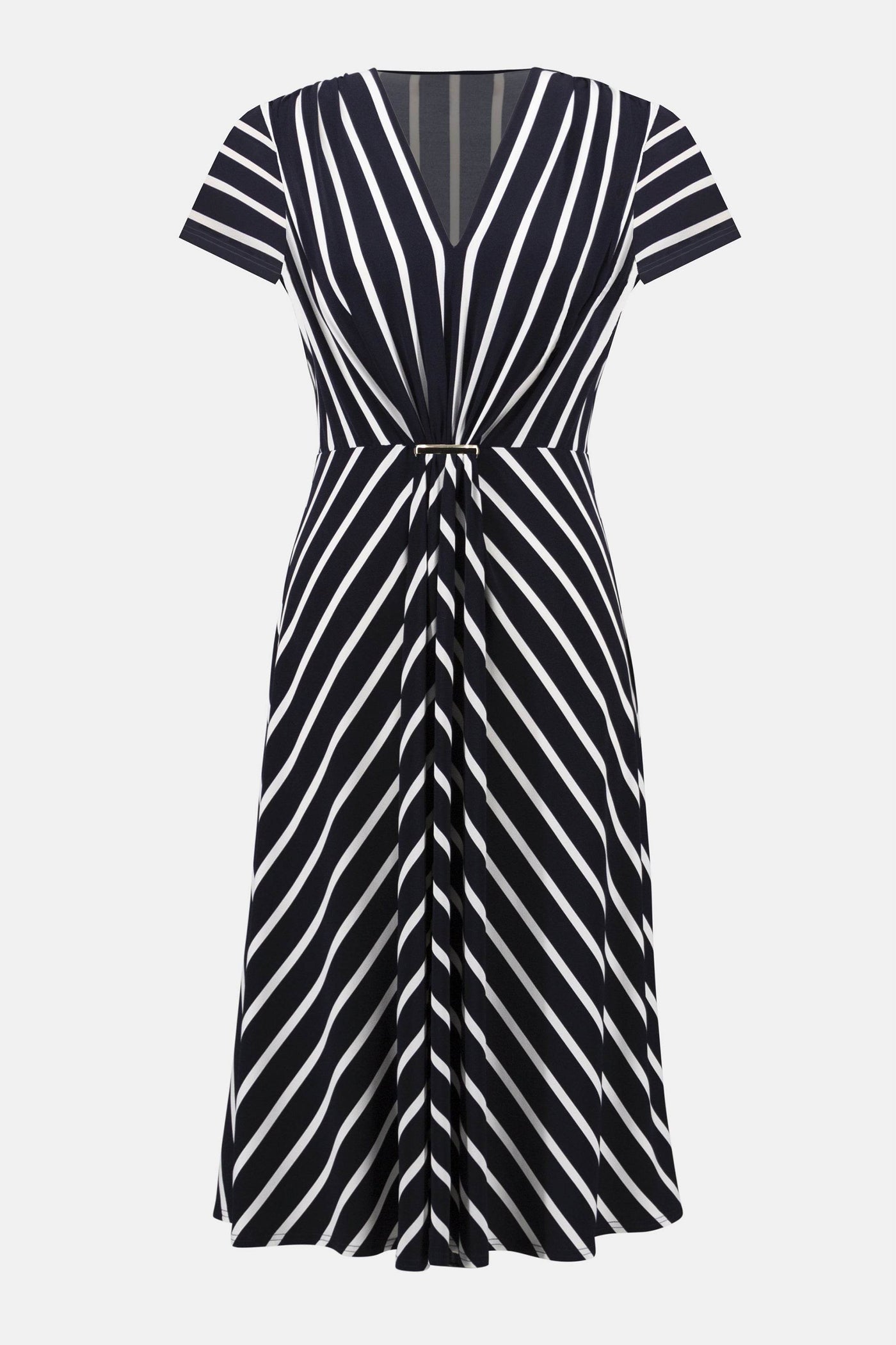 Silky Knit Stripe Fit and Flare Dress - Dream Pants