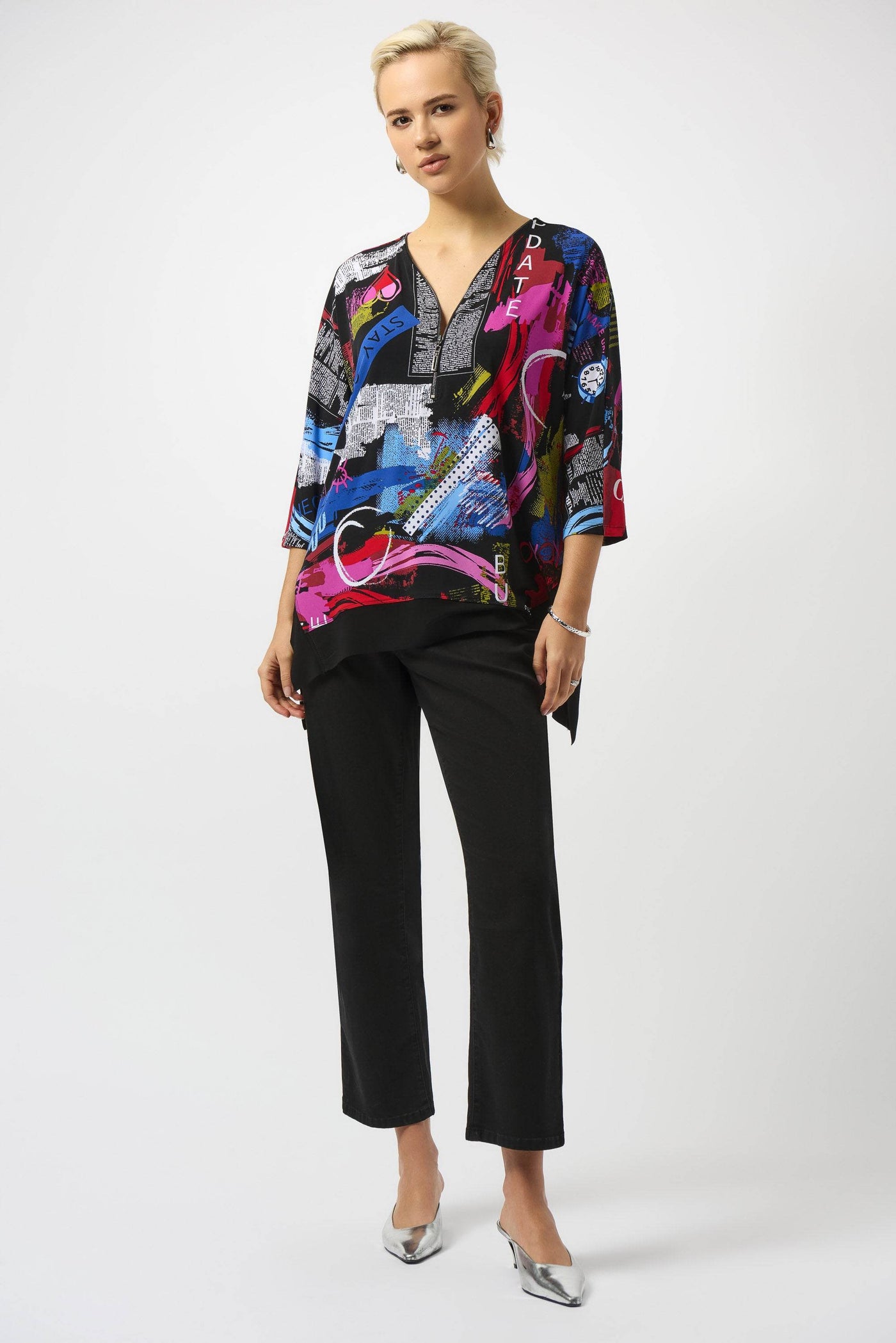 Silky Knit Printed Boxy Tunic - Dream Pants