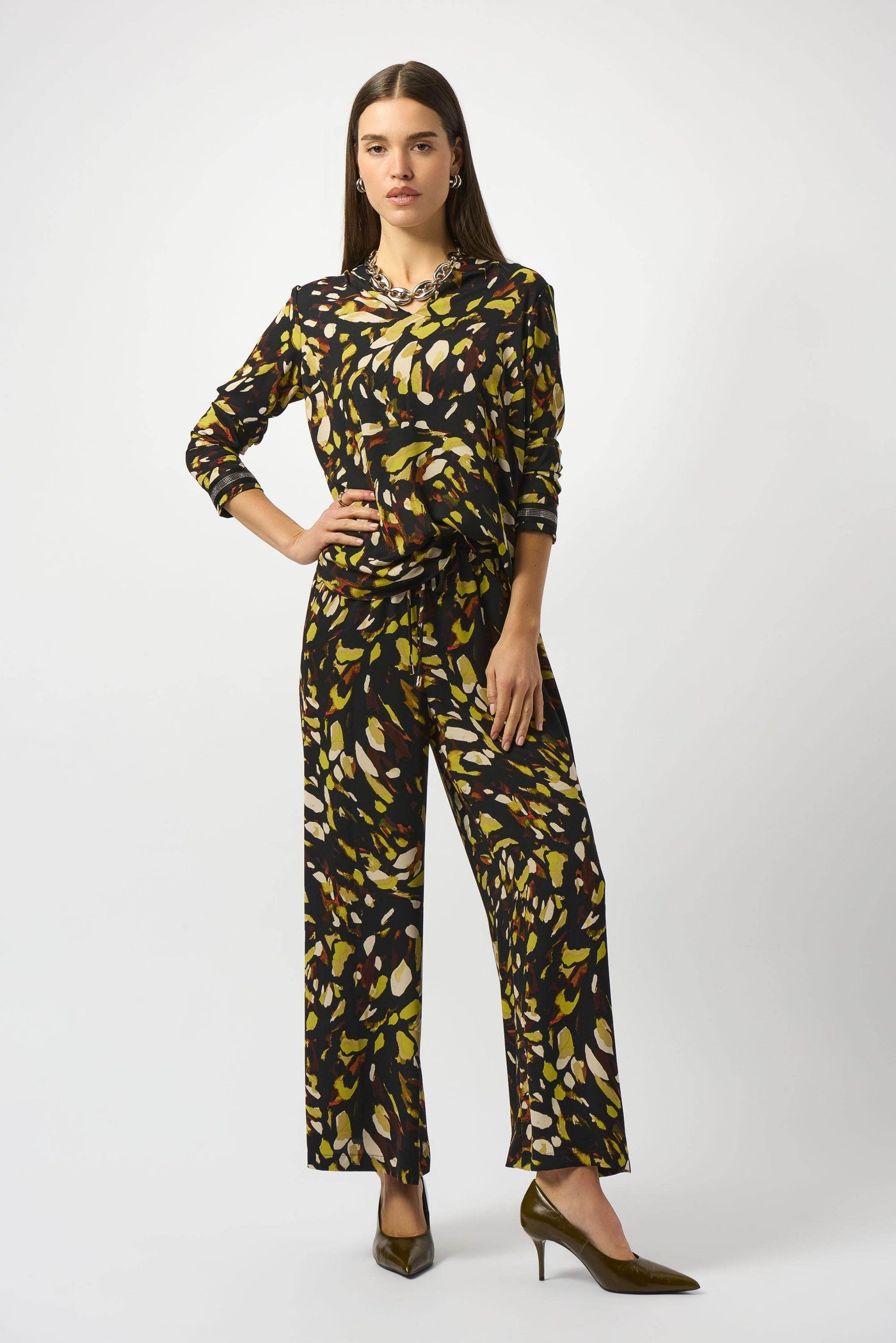 Recycled Soft Twill Animal Print Straight Top - Dream Pants