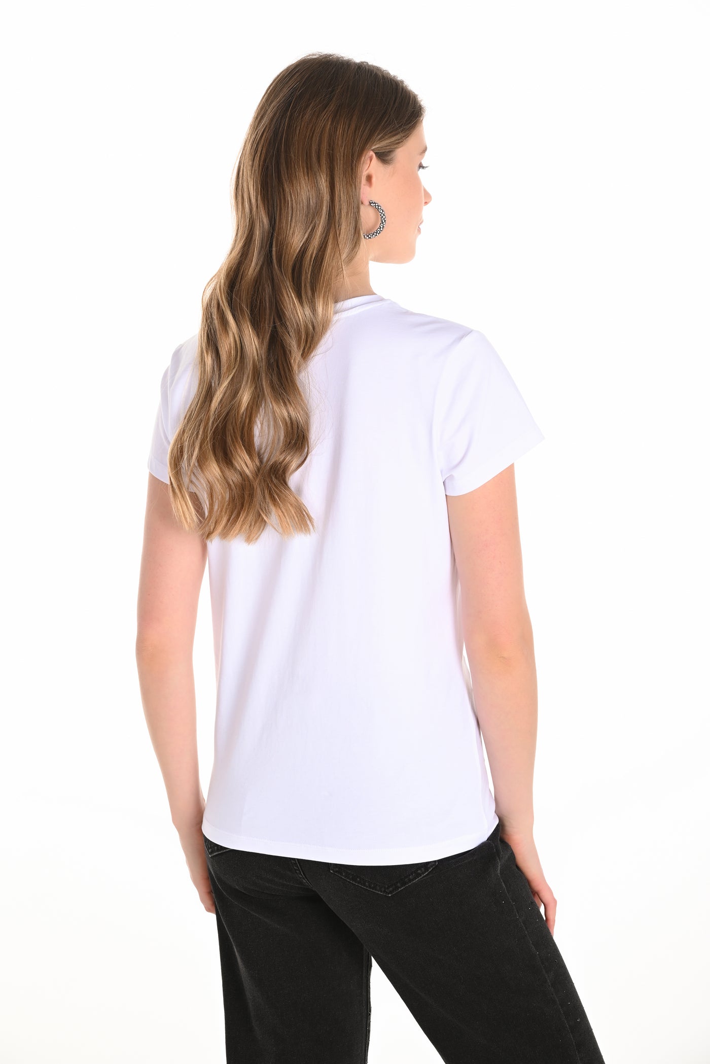 Graphic Print T-Shirt with Fashion Motif Frank Lyman