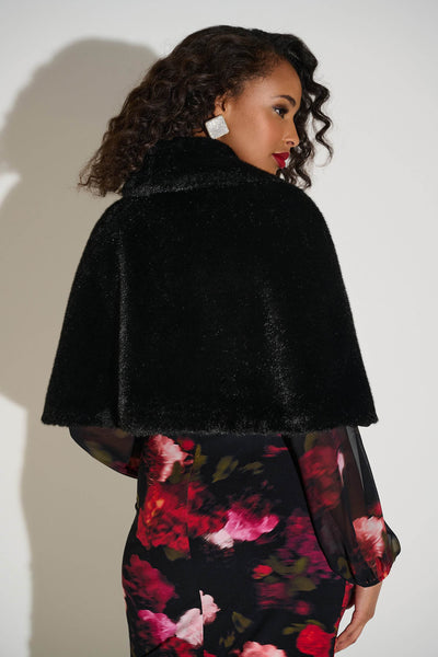 Signature Faux Fur Cape with Crystal Brooch - Dream Pants