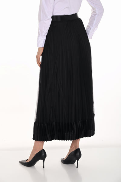 Pleated Midi Knit Skirt Frank Lyman