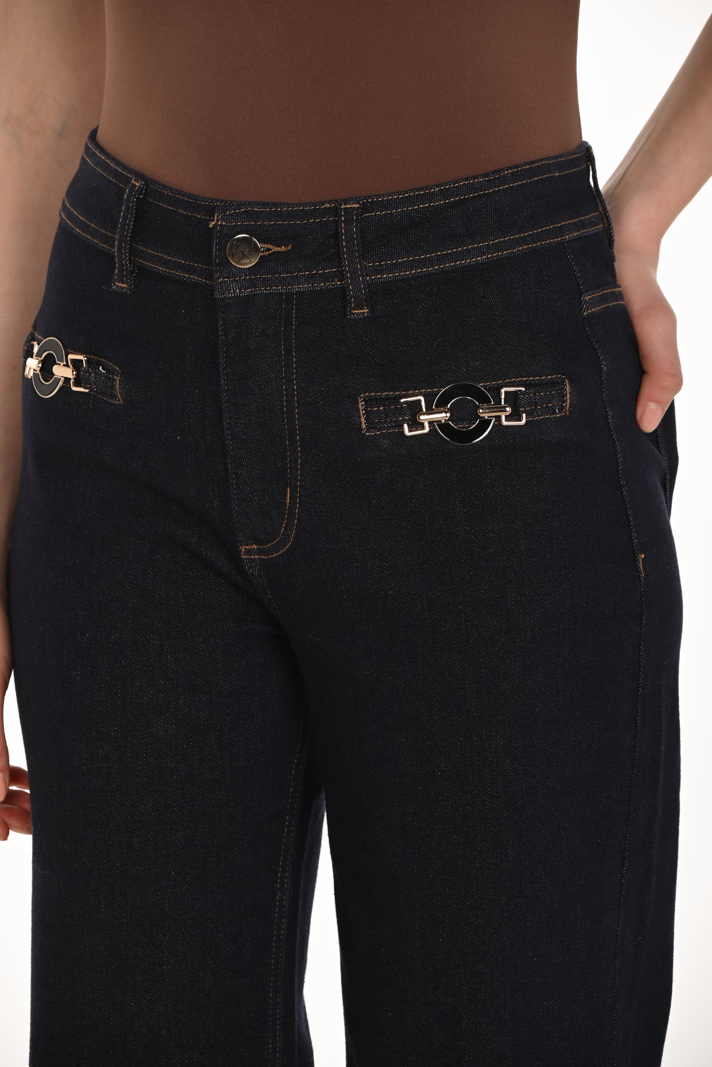 Icon Detail Wide-Leg Jeans Frank Lyman