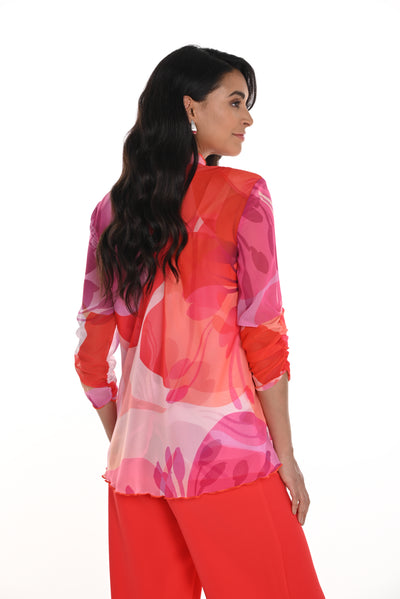 Vibrant Floral Sheer Jacket Frank Lyman