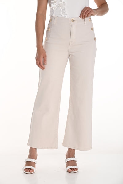 Button Detail Pants Frank Lyman