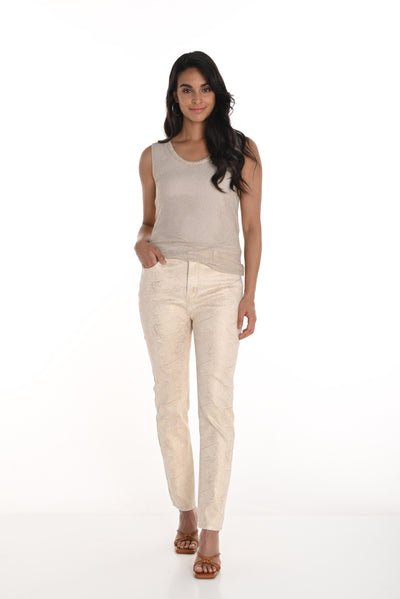 Abstract Casual Slim Pants Frank Lyman