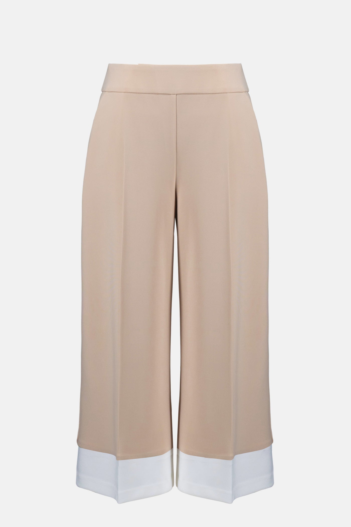 Silky Knit Pull-On Culotte Pants With Contrast Piping Joseph Ribkoff