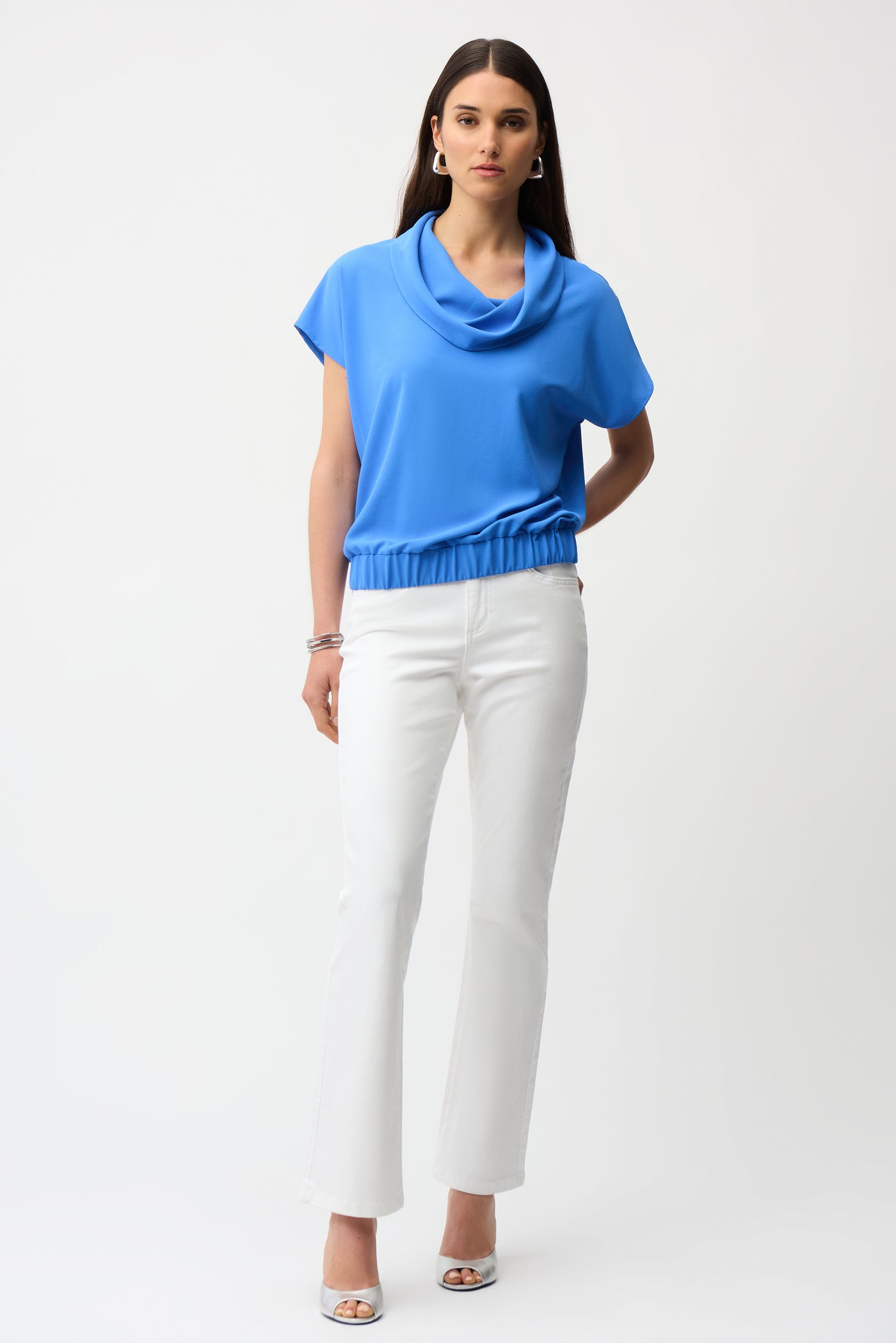 Eggshell Cocoon Top With Cowl Neckline 261194 Joseph Ribkoff