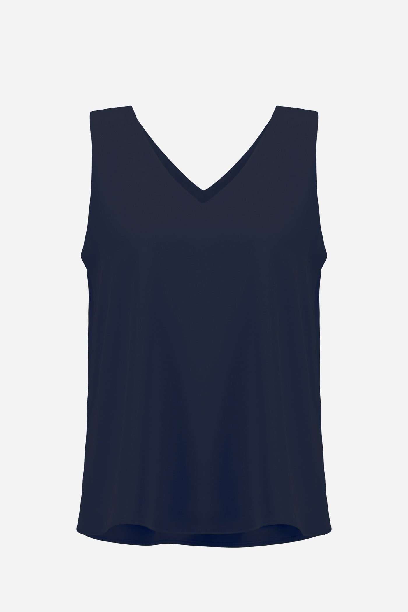 Woven Twill Sleeveless Straight Top With V-neckline Joseph Ribkoff
