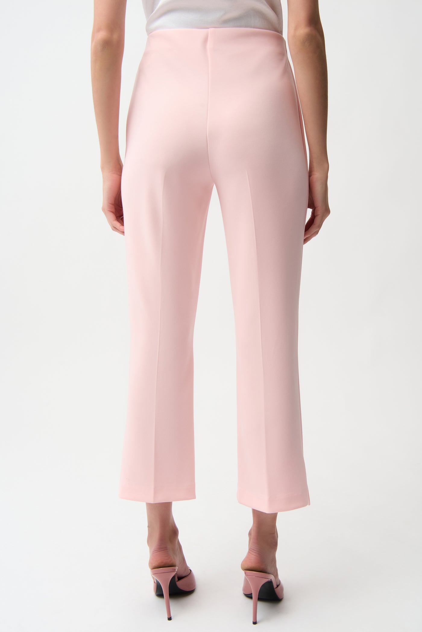 Silky Knit Crop Pull-On Pants With Gold Buttons Joseph Ribkoff