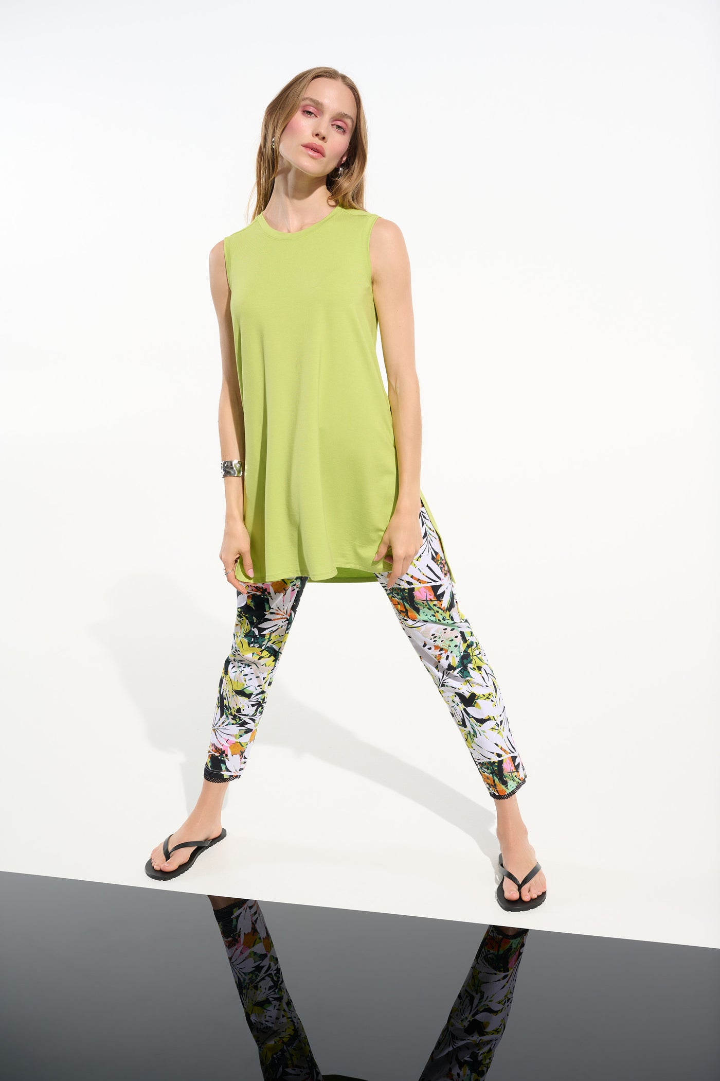 Jersey Sleeveless Straight Tunic With Scoop Neck Joseph Ribkoff