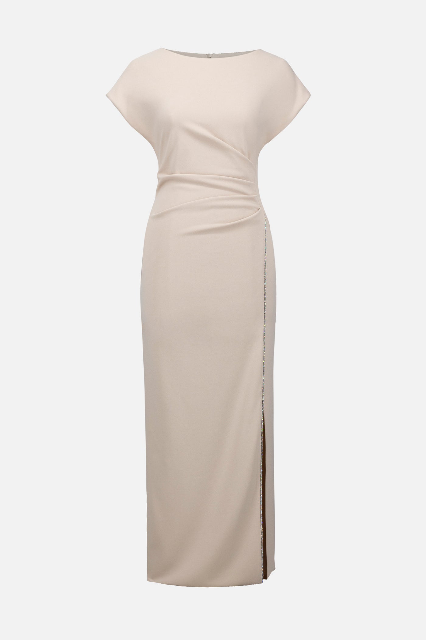 Signature | Scuba Crepe Sheath Gown With Rhinestones Piping Joseph Ribkoff