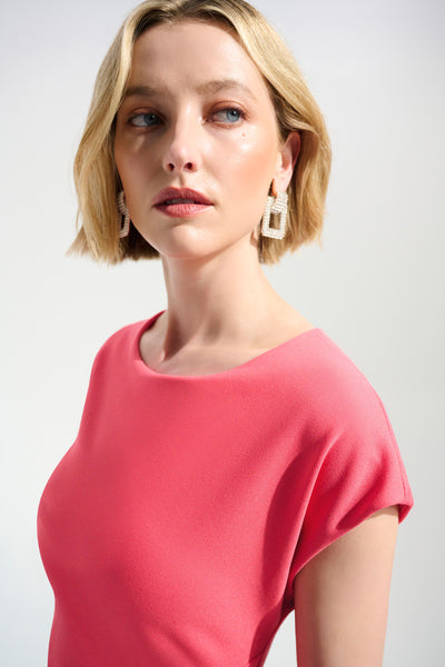 Signature | Scuba Crepe Sheath Gown With Rhinestones Piping Joseph Ribkoff