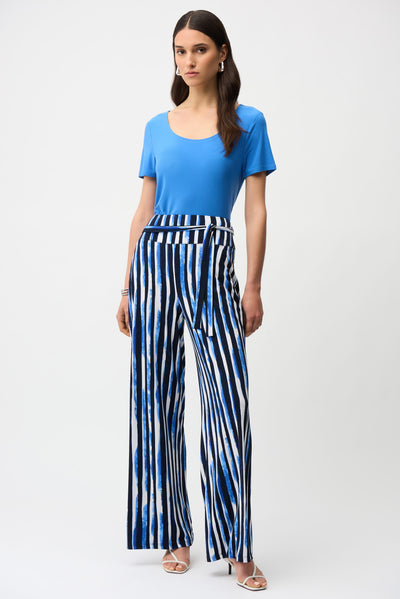 Silky Knit Fit and Flare Short Sleeve Top Joseph Ribkoff