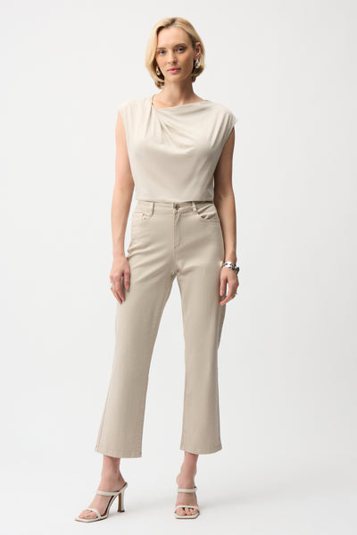 Cotton Top With Asymmetrical Collar Joseph Ribkoff