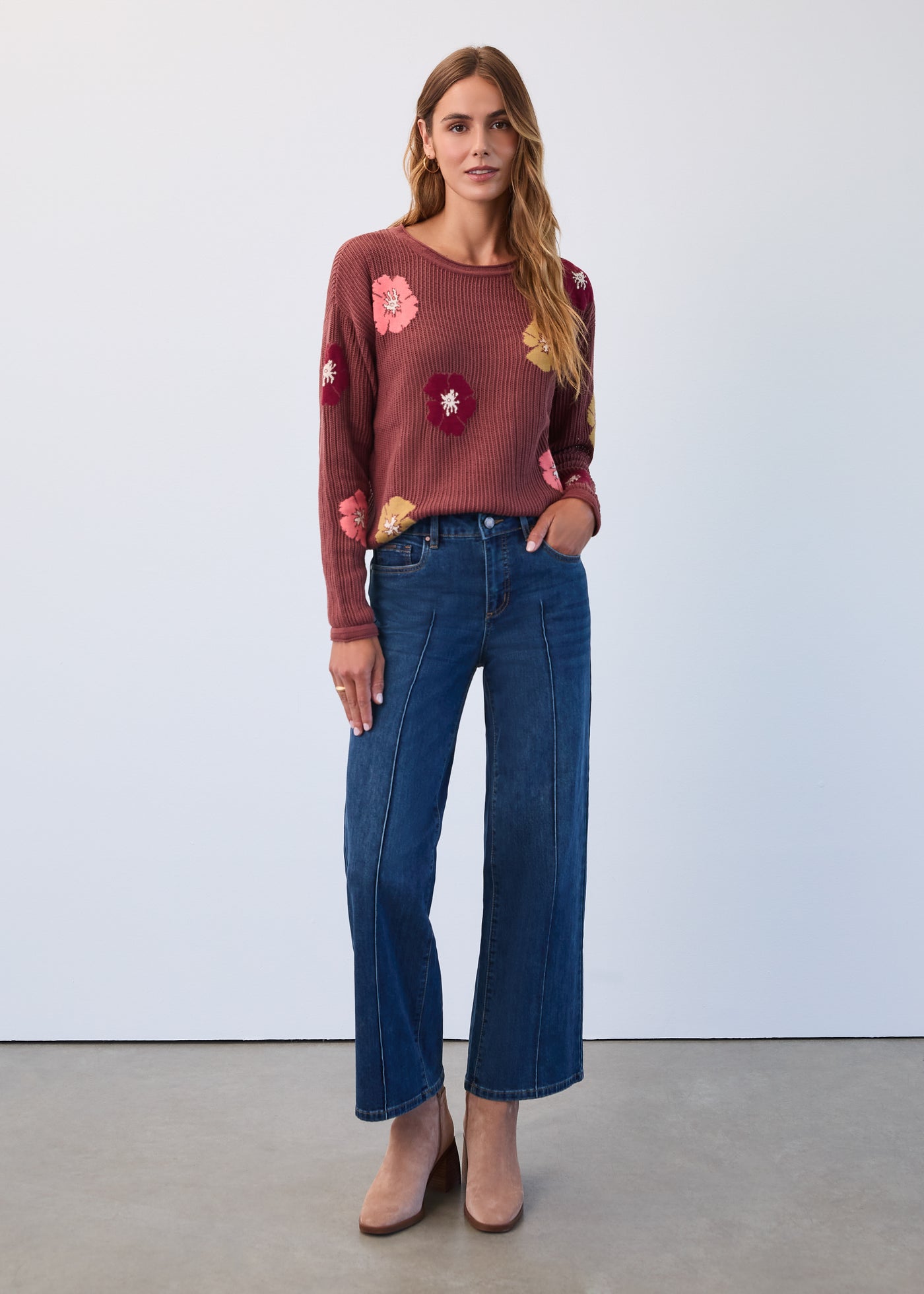 Olivia Wide Ankle French Dressing Jeans