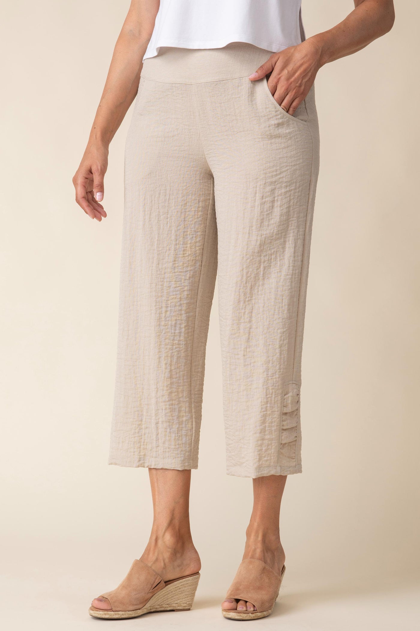 Ruched Straight Crop Pants Habitat