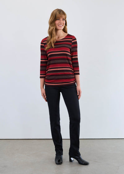 3/4 Sleeve Rushed Side Top - Dream Pants