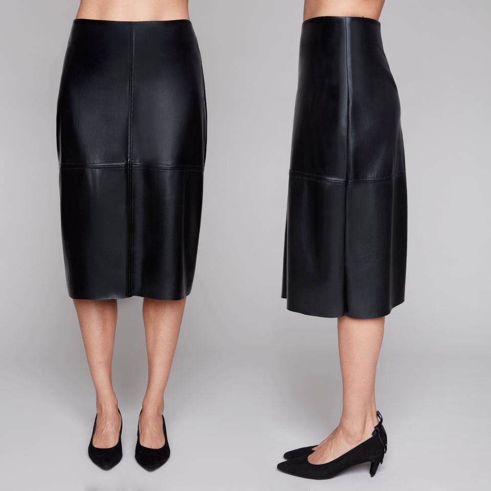 Vegan Leather Midi Skirt - Dream Pants